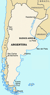 Map of  Argentina