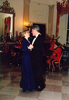 Picture of Bill  and  Hillary Clinton Dancing