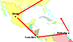 Map of Central America