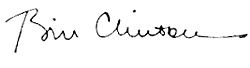 Bill Clinton [signature]