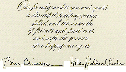 [Inside of White House Christmas Card]