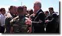 Photo: President Clinton greets US troops, Soto Cano Military Base, Honduras. 