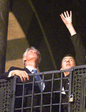 President Clinton tours the Aachen Cathedral in Germany.