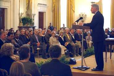 President Clinton discusses the Administration's climate change initiatives
