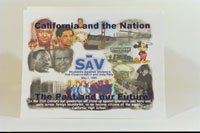 A collage titled, 'California and the Nation'