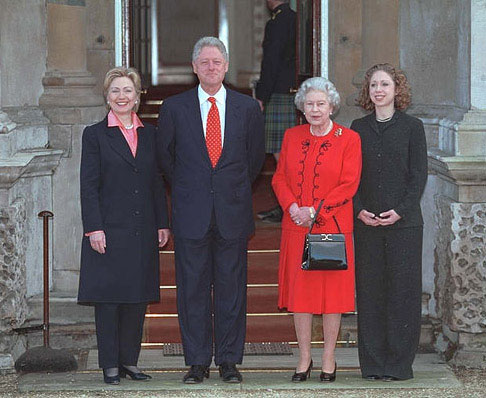 With the Clintons at Buckingham Palace