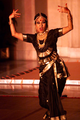 Dancers perform during the cultural entertainment at the State Dinner.  Rashtrapati Bhavan, New Delhi.