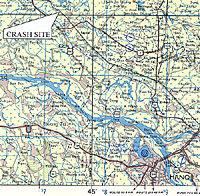 Map Showing Location of Crash Site